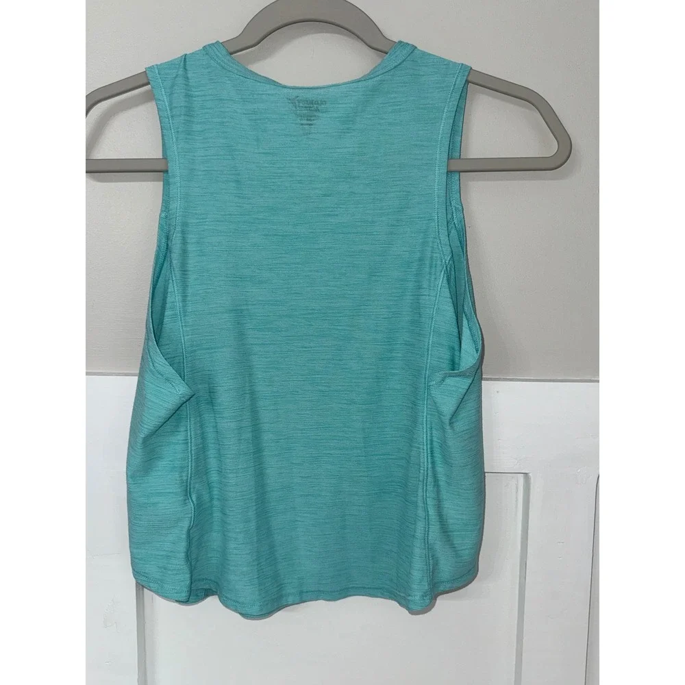 Old Navy Active Girls Teal Fueled By Sunshine Breathe On Tank Top Large 10-12